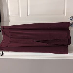 Banana Republic Burgundy A-line Maxi Skirt Size 12